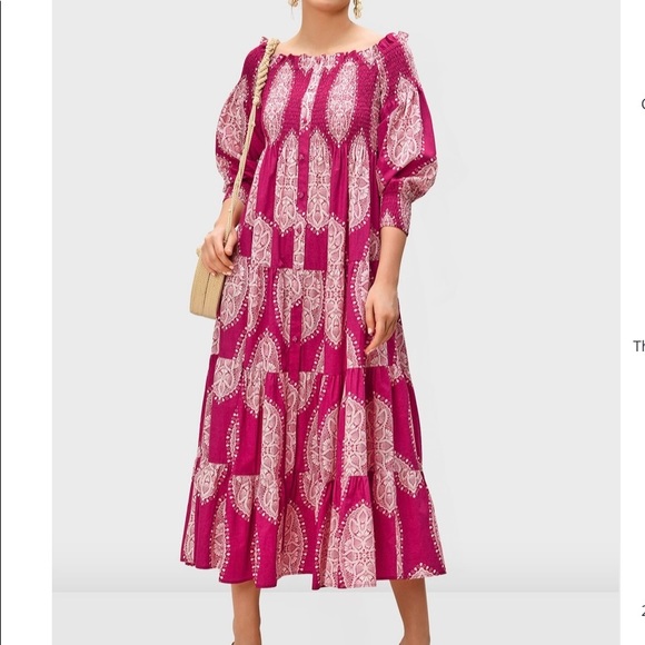 eshakti Dresses & Skirts - eShakti fuchsia and white dress